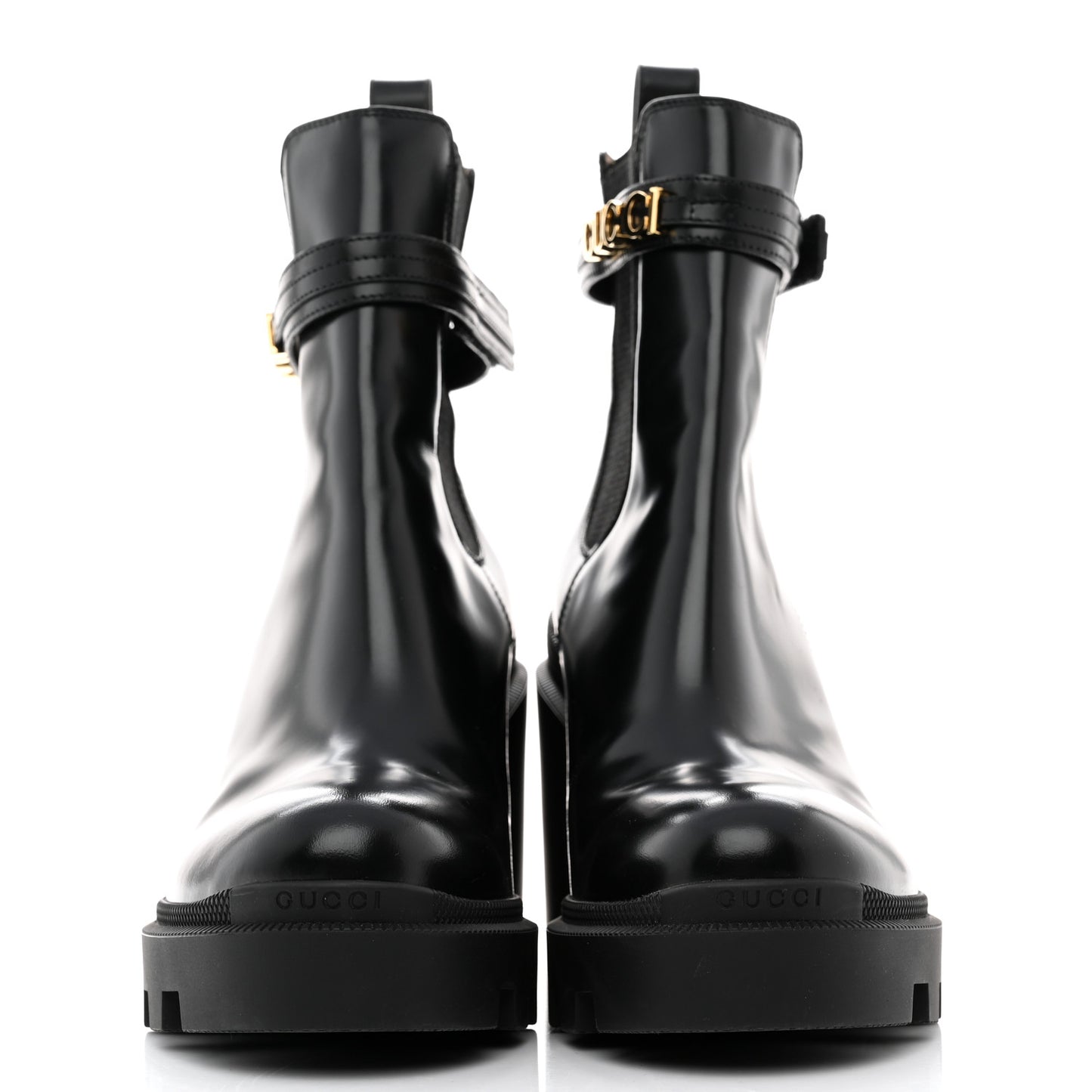 Magnum Calfskin Logo Chelsea Ankle Boots 40.5 Black