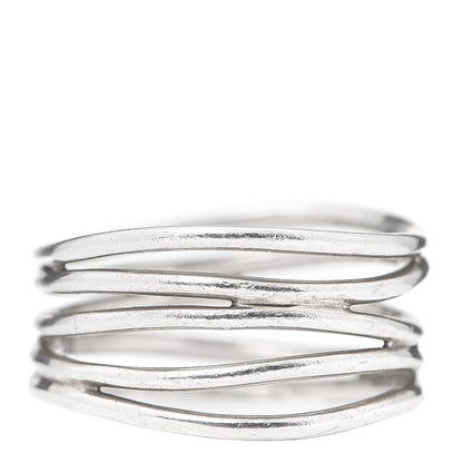 Tiffany Sterling Silver Elsa Peretti 5 Row Wave Ring 51 5.75 1 of 4