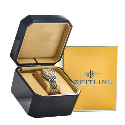 Breitling Stainless Steel 18K Yellow Gold Diamond Mother of Pearl 30mm Wings Lady Quartz Watch S67350 5 of 5
