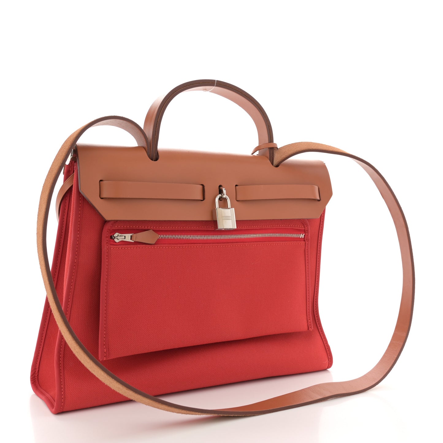 Vache Hunter Toile Herbag Zip 31 PM Rouge Tomate Natural