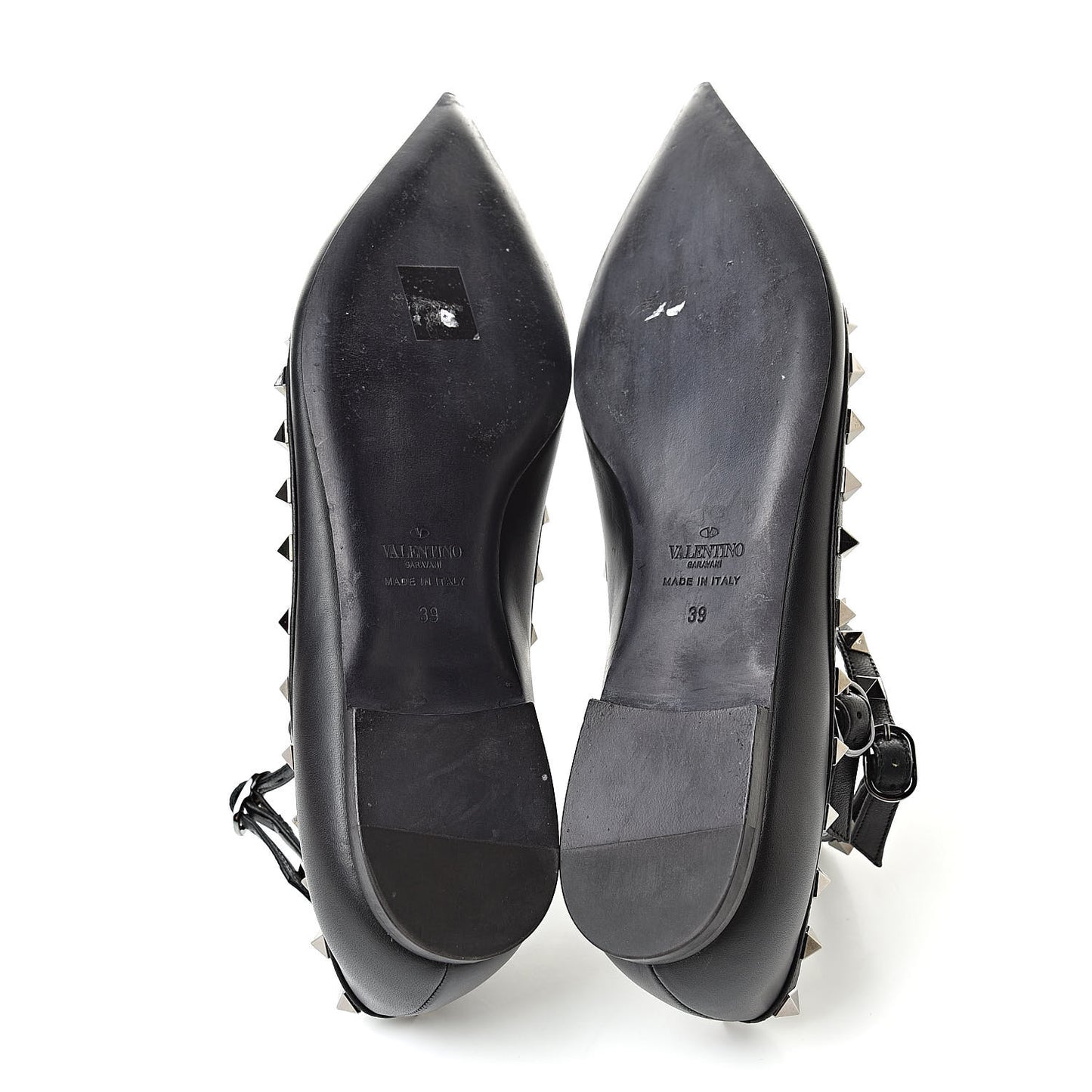 Nappa Rockstud Cage Ballerina Flats 39 Black