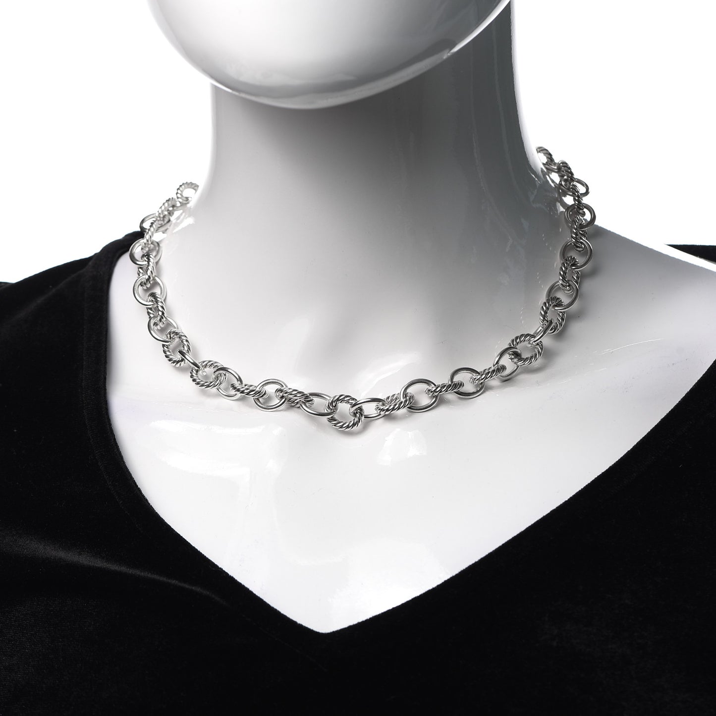 Sterling Silver 10mm Medium Oval Link Necklace