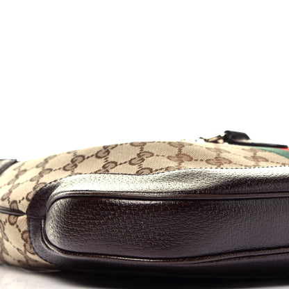 Gucci Monogram Web Jackie O Hobo Dark Brown 9 of 10