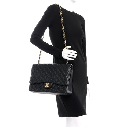 Chanel Caviar Quilted Maxi Double Flap Black 2 of 8