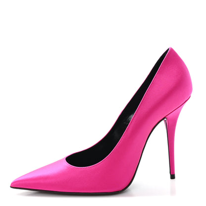 Saint Laurent Satin Crepe Marylin 110 Pumps 36.5 Fuchsia 1 of 9