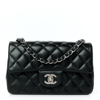 Chanel Lambskin Quilted Mini Rectangular Flap Black 1 of 11