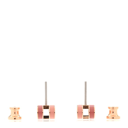 Hermes Rose Gold Lacquered Mini Pop H Rocabar Earrings Beaute 3 of 5