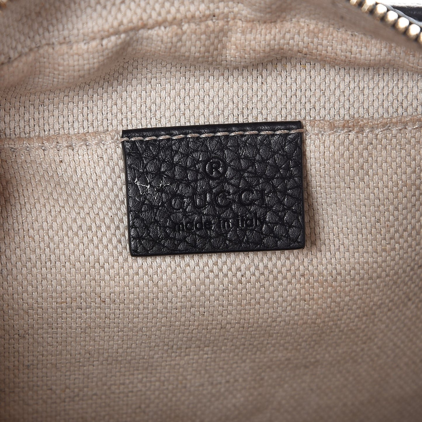 Pebbled Calfskin Small Soho Disco Bag Black