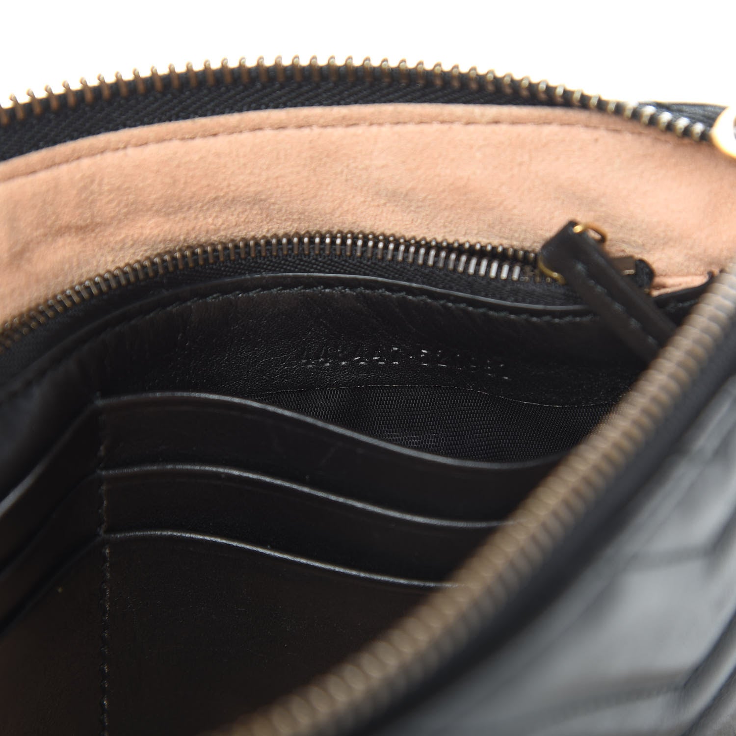 Gucci Calfskin Matelasse Mini GG Marmont Chain Bag Black 7 of 12