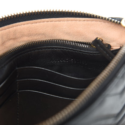 Gucci Calfskin Matelasse Mini GG Marmont Chain Bag Black 7 of 12