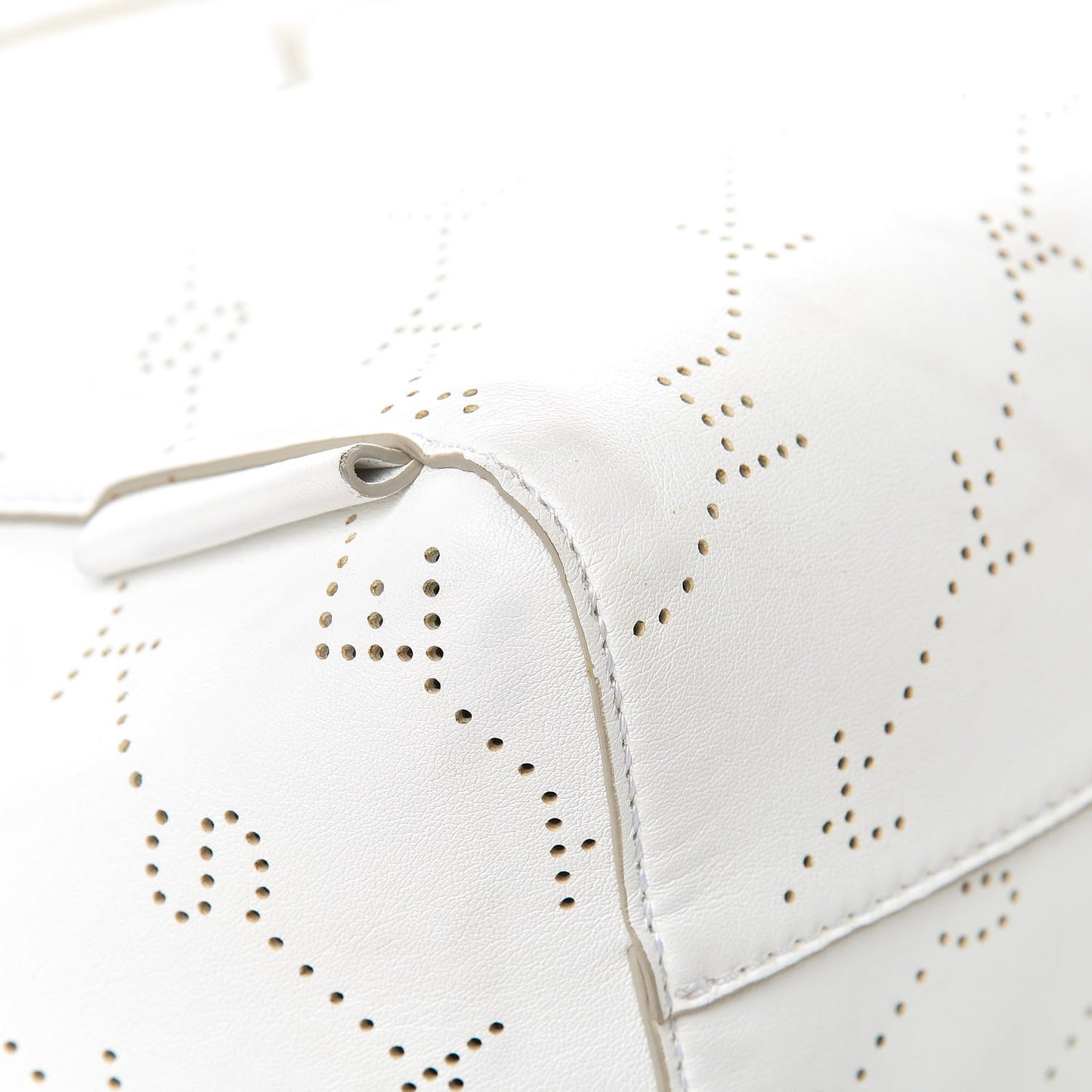 Eco Alter Nappa Perforated Logo Tote Optical White