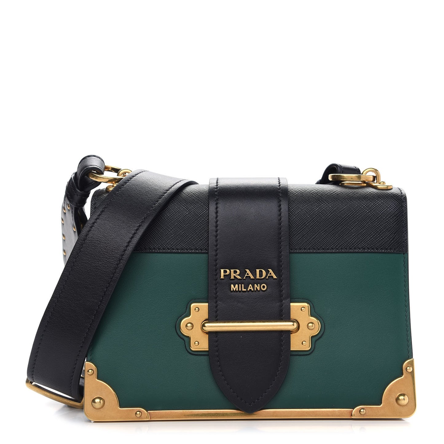City Calf Saffiano Cahier Bag Biliardo Black