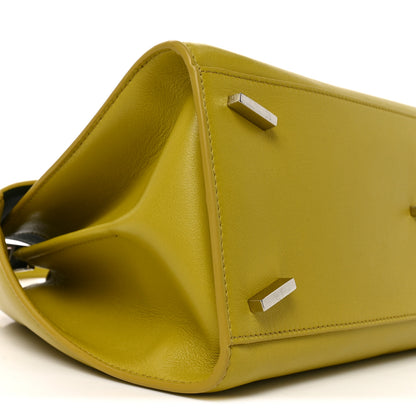 Salvatore Ferragamo Calfskin Medium Hug Soft Shoulder Bag Lemon Moss Green 8 of 9