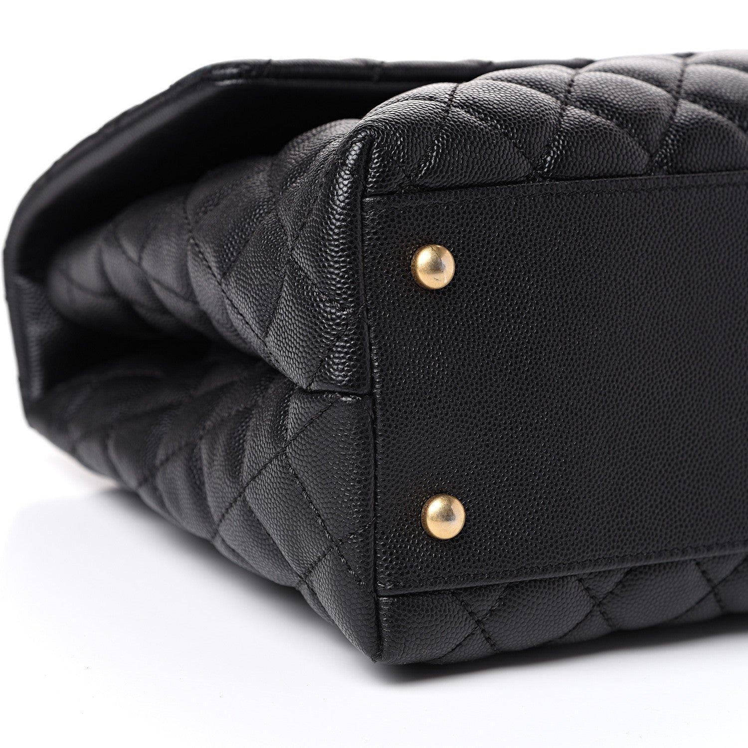 Chanel Caviar Lizard Quilted Medium Coco Handle Flap Black 8 of 10