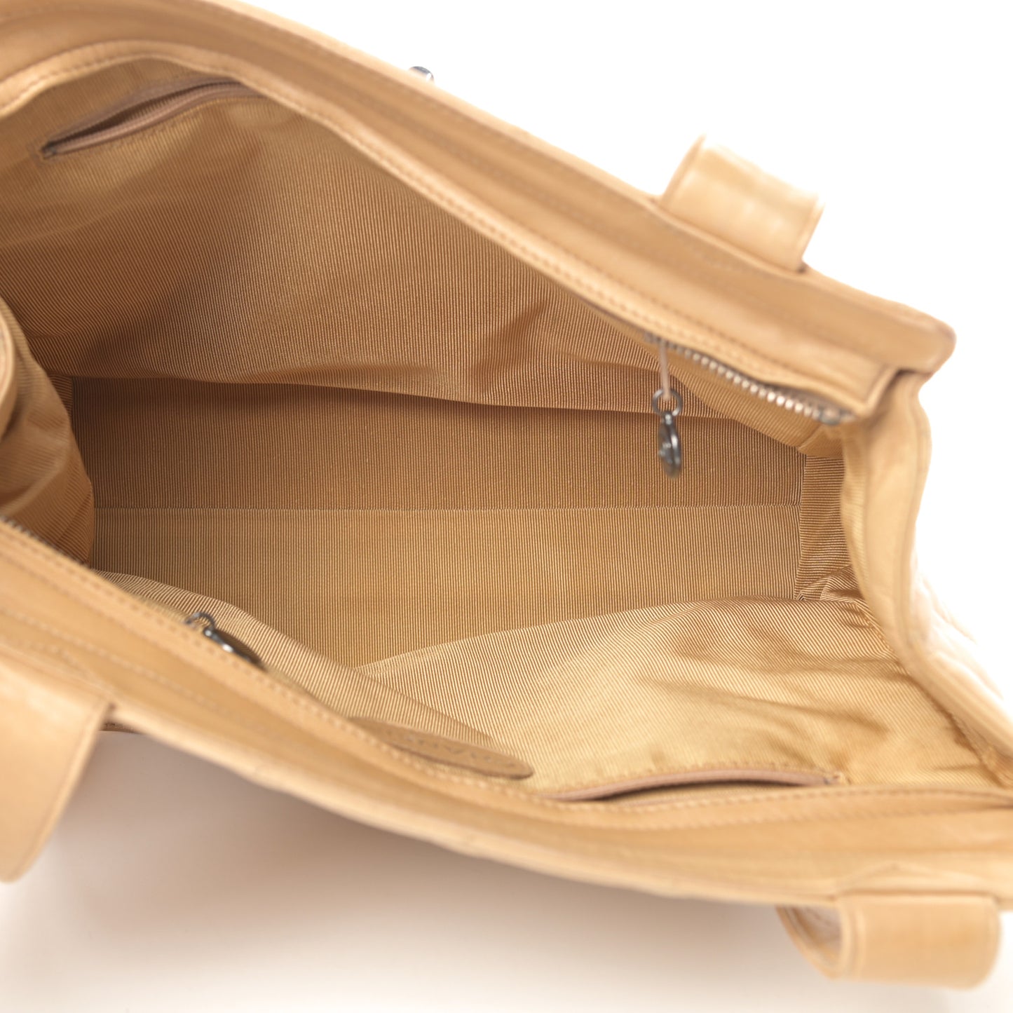 Lambskin Quilted Shoulder Bag Beige