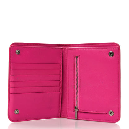 Balenciaga Calfskin Logo Medium Cash Wallet Acid Fuchsia 5 of 8