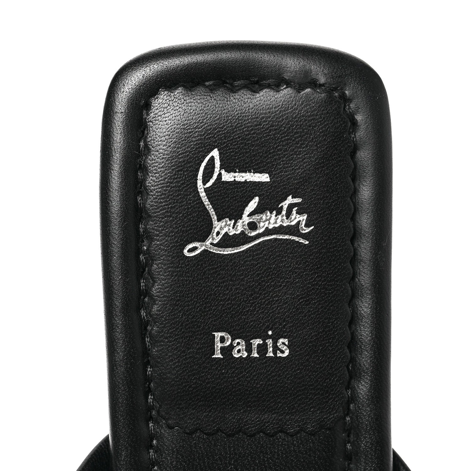Christian Louboutin Calfskin Miss Spika Club Sandals 37.5 Black 7 of 7