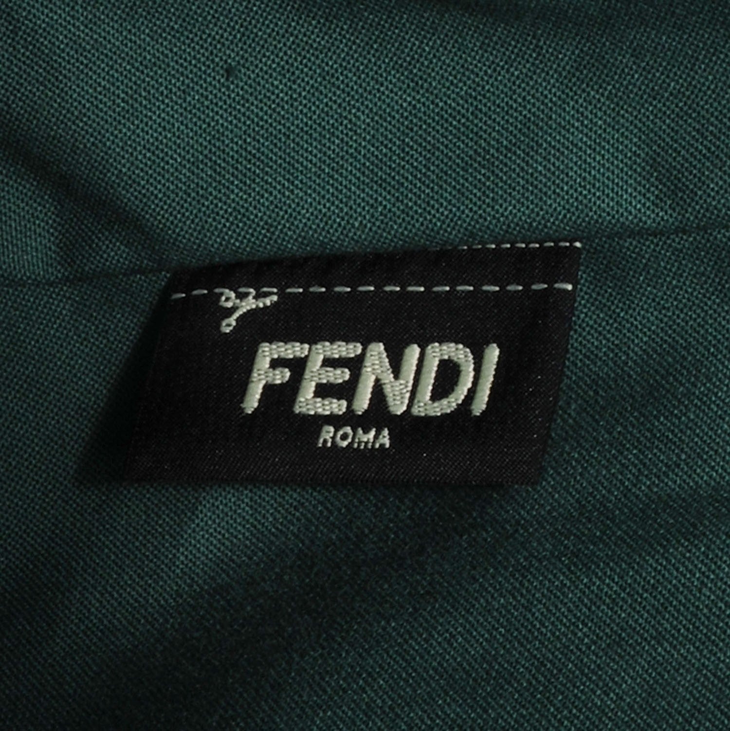 Fendi Vitello Elite Cuoio Monster Buggies Medium Roll Tote Zaffire Black Multicolor Lago 6 of 9