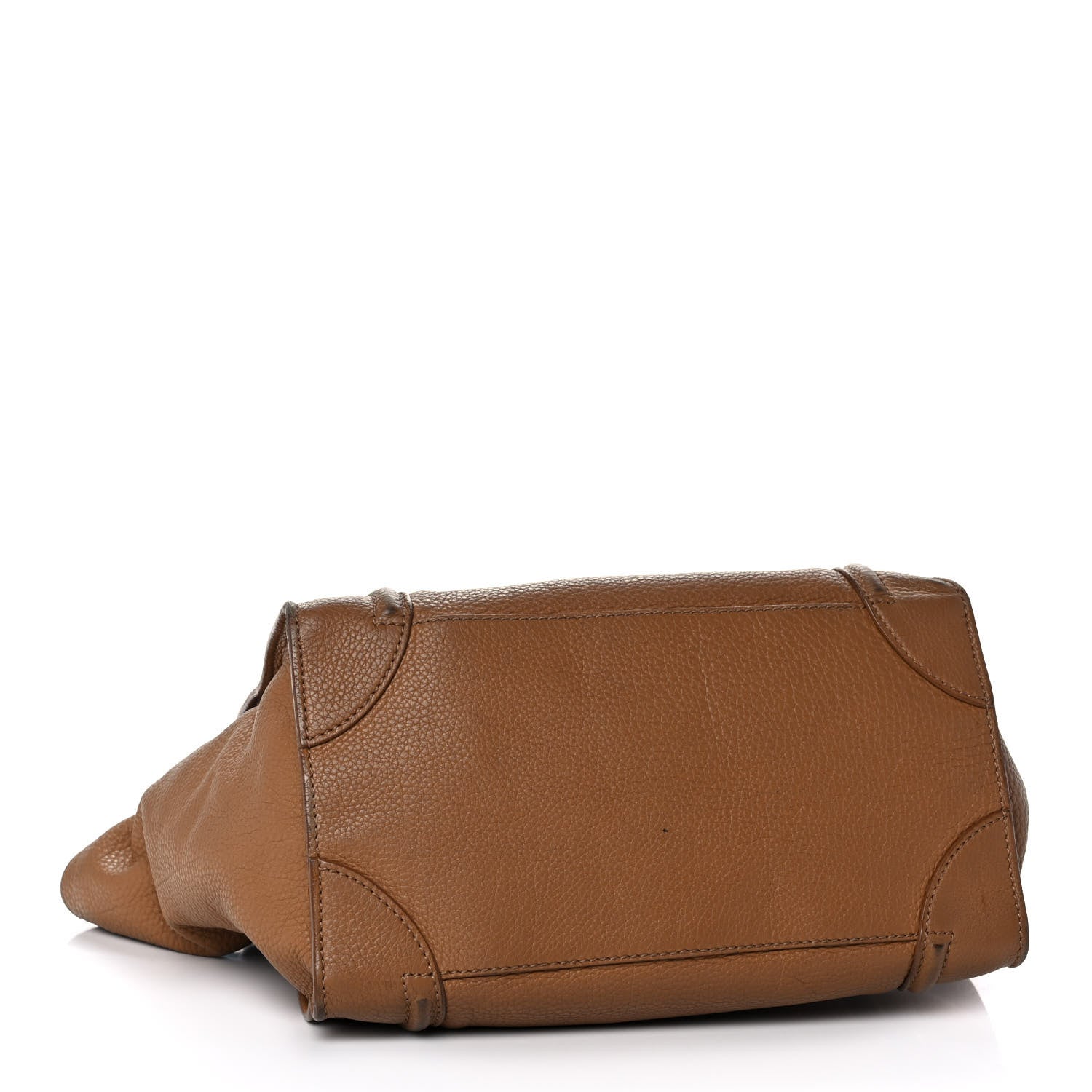 Celine Drummed Calfskin Mini Luggage Camel 3 of 15