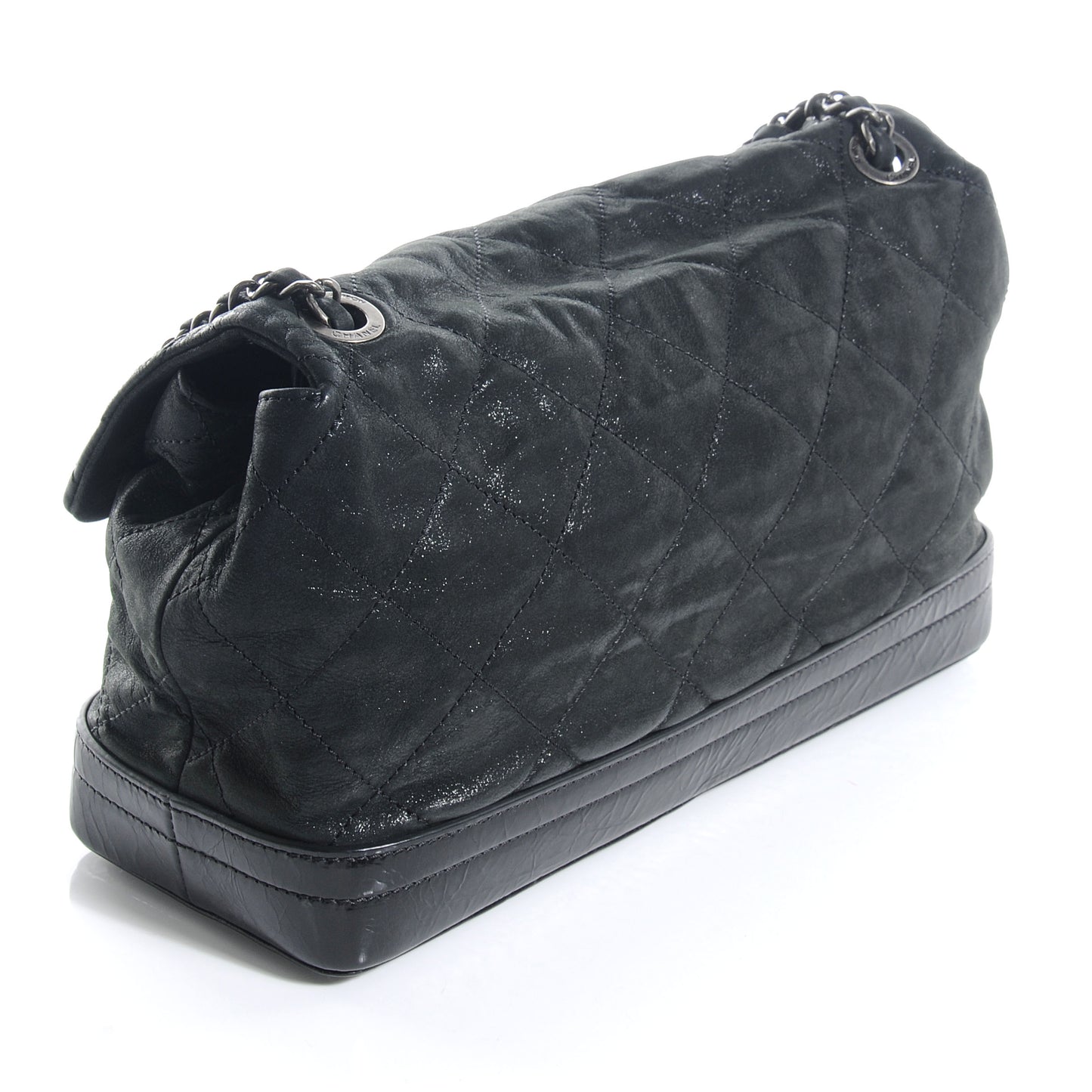 Iridescent Calfskin VIP Flap Black