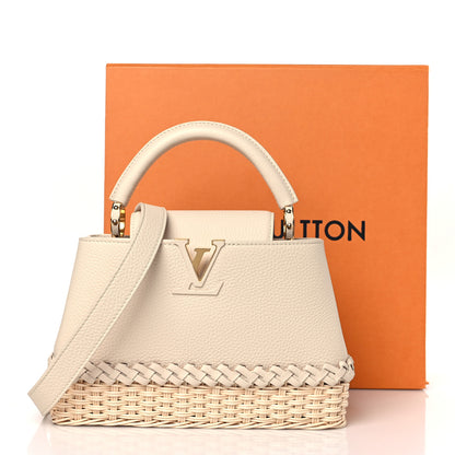 Louis Vuitton Rattan Taurillon Capucines BB Vanilla 9 of 9
