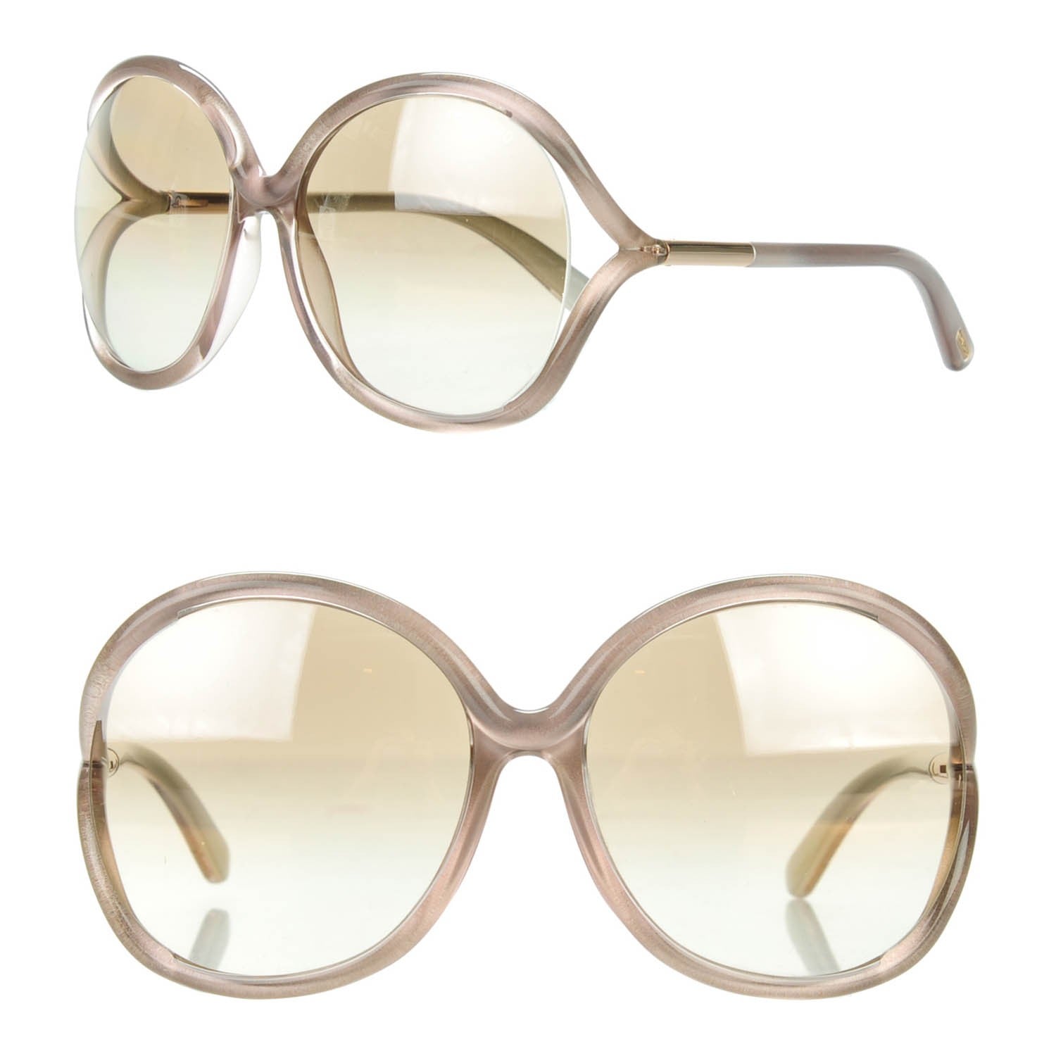 Tom Ford Rhi Oversized Round Sunglasses TF252 Pink 1 of 5