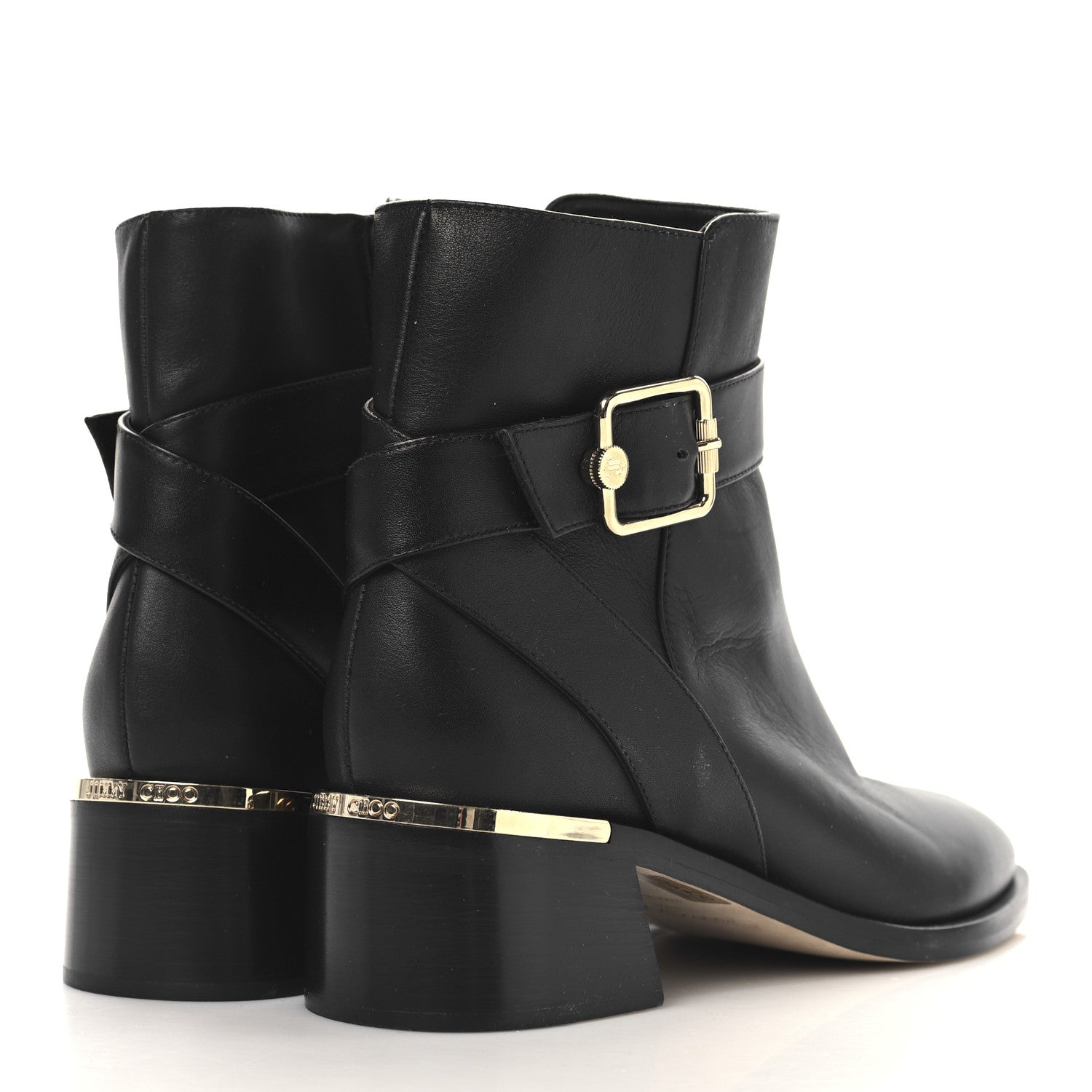 Jimmy Choo Calfskin Clarice 45 Boots 38 Black 5 of 8