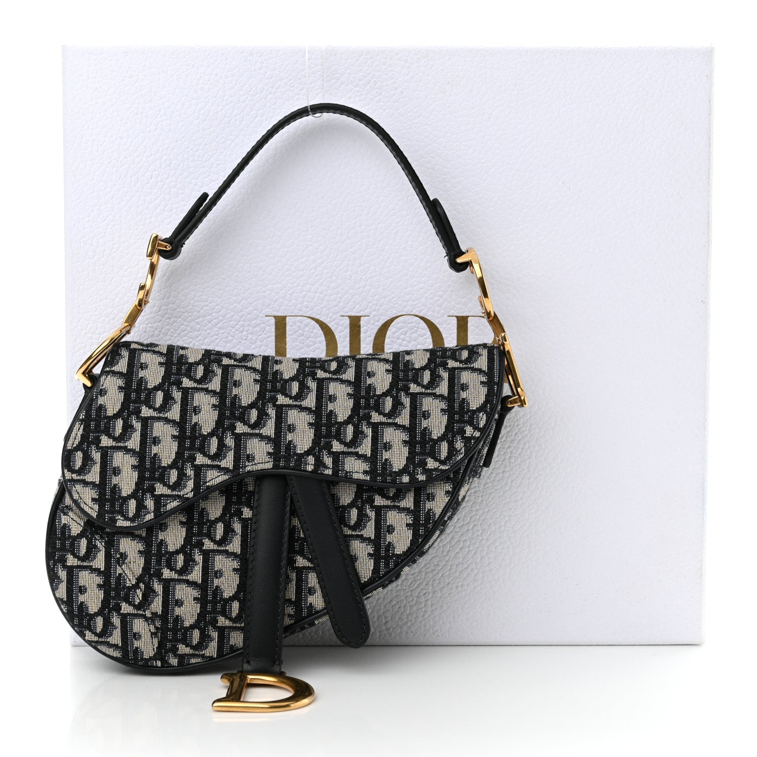 Christian Dior Oblique Mini Saddle Bag Blue 11 of 11
