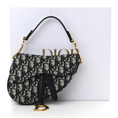 Christian Dior Oblique Mini Saddle Bag Blue 11 of 11