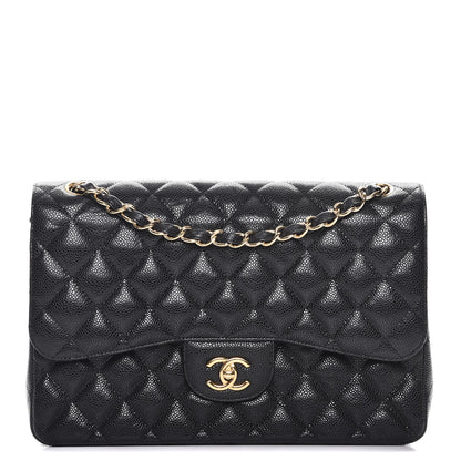 Chanel Caviar Quilted Jumbo Double Flap Black 1 of 10