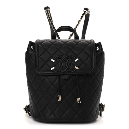 Chanel Caviar Quilted Small Filigree Backpack Black 1 of 9
