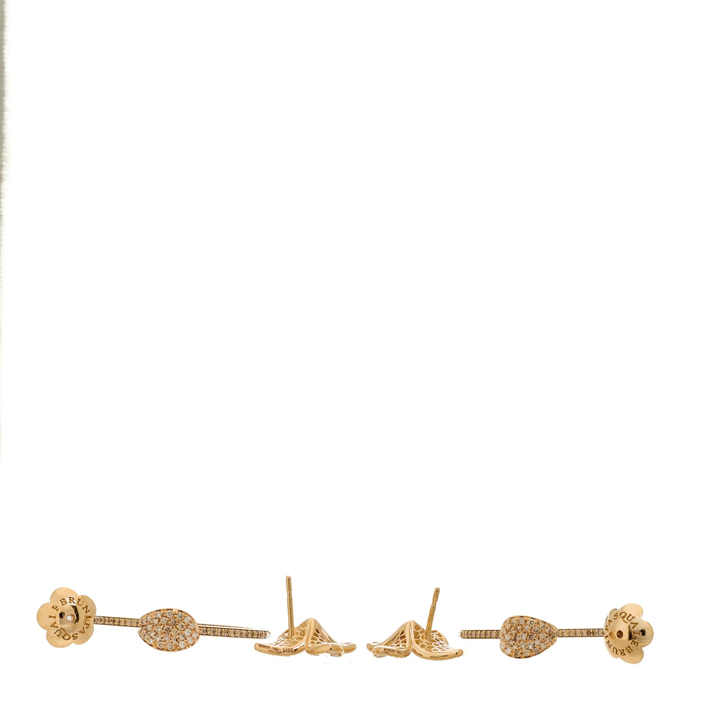 18K Rose Gold Diamond Petite Garden Earrings