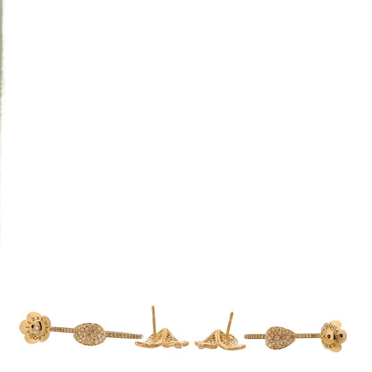 Pasquale Bruni 18K Rose Gold Diamond Petite Garden Earrings 4 of 5