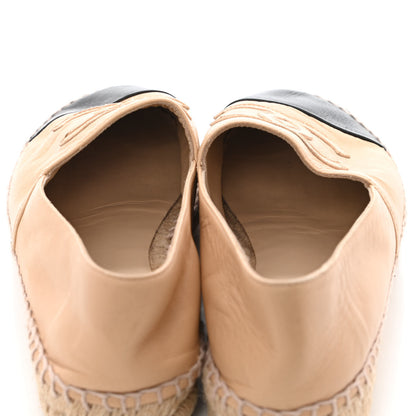 Chanel Lambskin CC Espadrilles 37 Beige Black 9 of 11