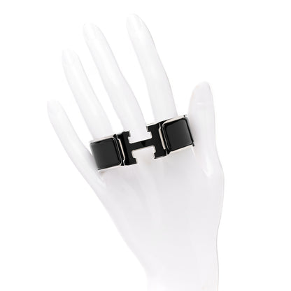 Hermes Enamel Wide Clic Clac H Bracelet PM Black 2 of 5