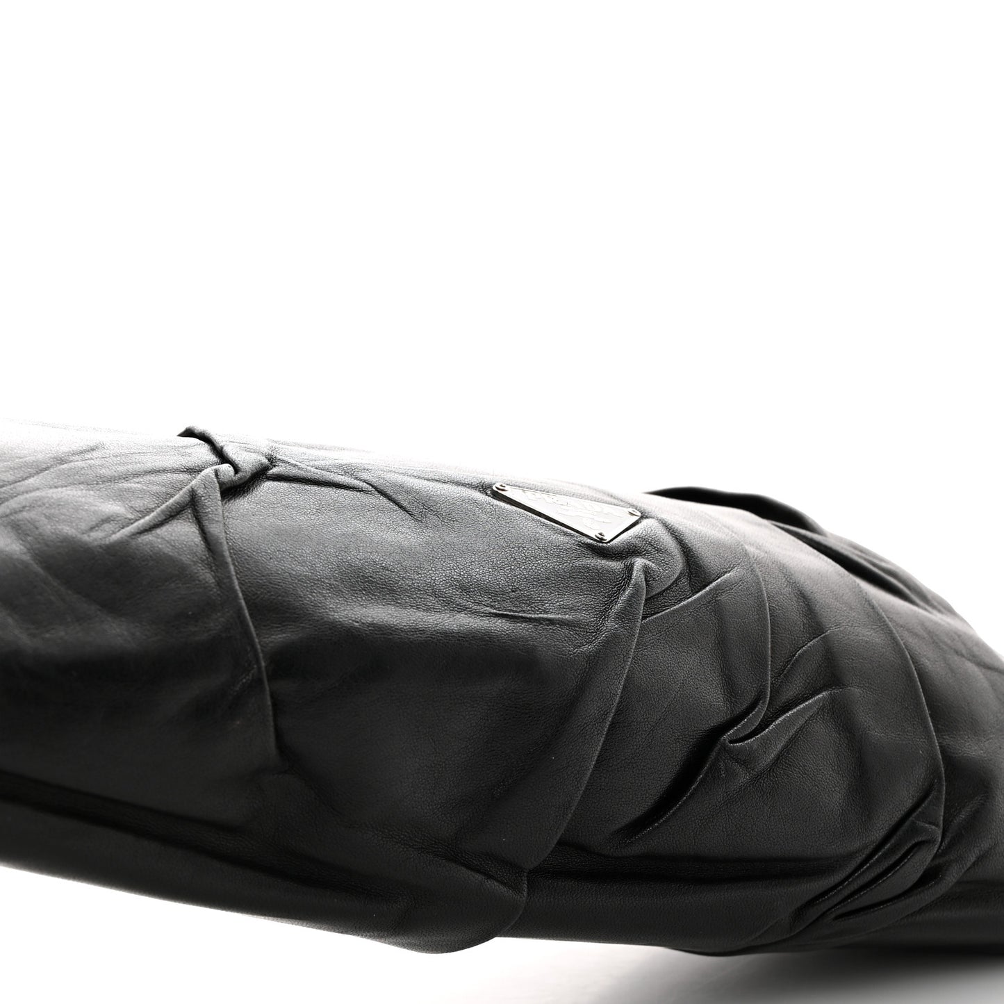 Nappa Pleated Clutch Black