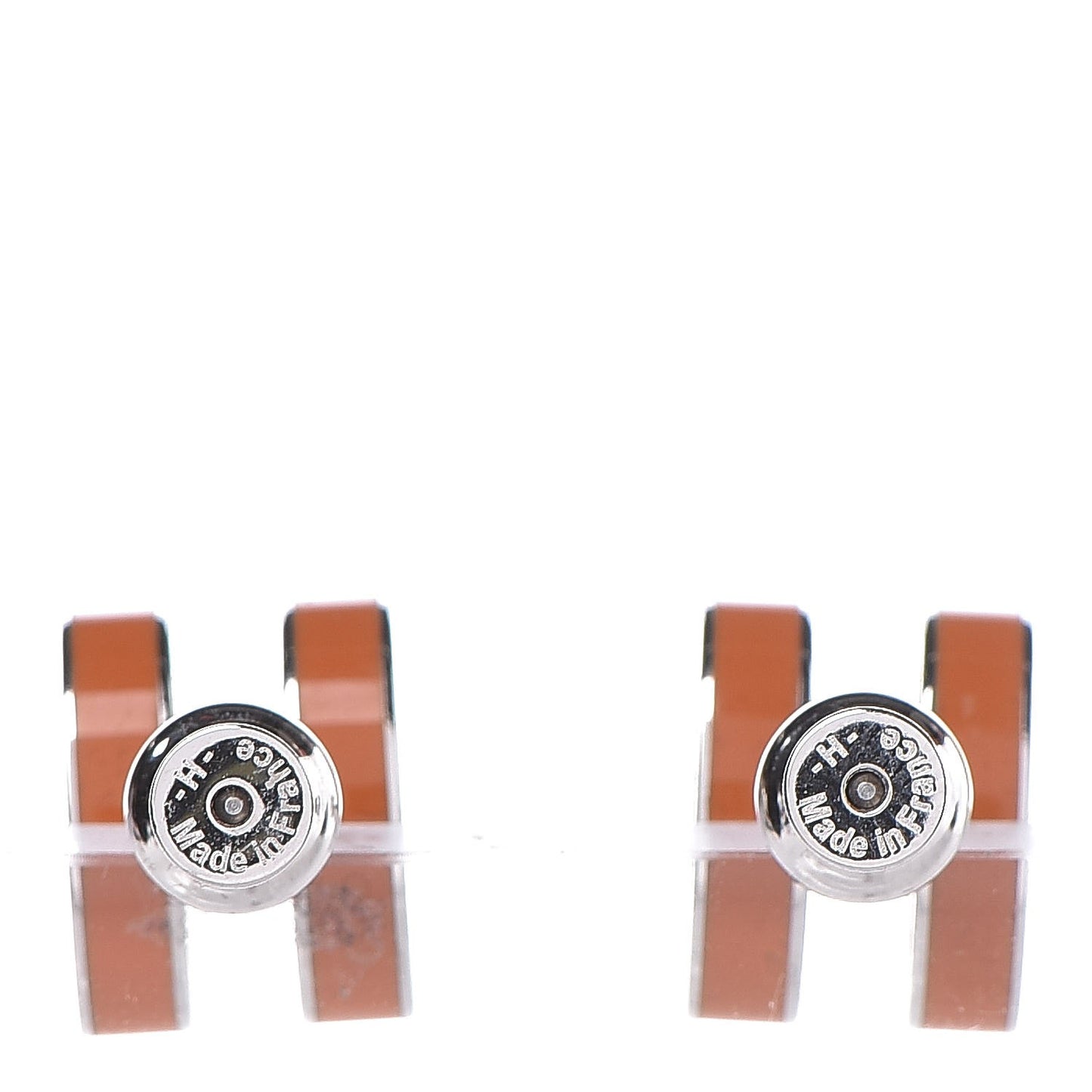 Palladium Lacquered Pop H Earrings Orange