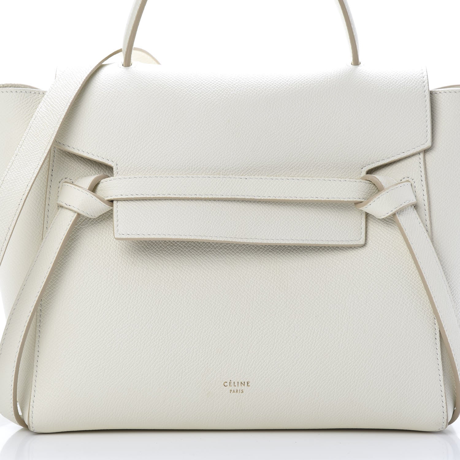 Celine Grained Calfskin Micro Belt Bag White 8 of 12