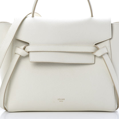 Celine Grained Calfskin Micro Belt Bag White 8 of 12