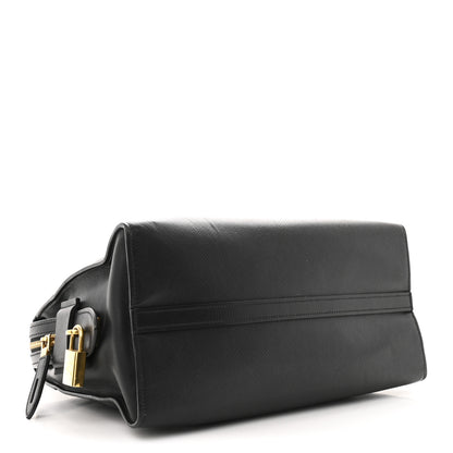 Prada Saffiano City Calfskin Medium Esplanade Tote Black 4 of 12