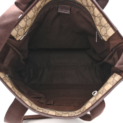 Gucci Soft GG Supreme Monogram Web Handle Vertical Tote Dark Brown 5 of 10