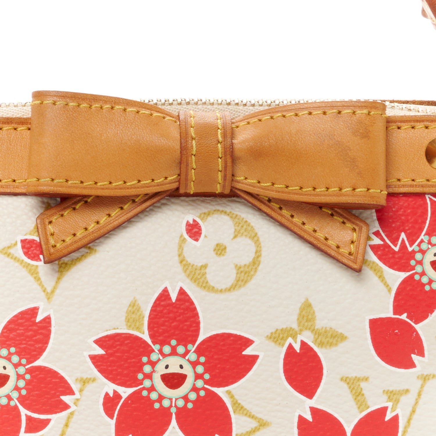 Louis Vuitton Monogram Cherry Blossom Pochette Accessories Red 8 of 10
