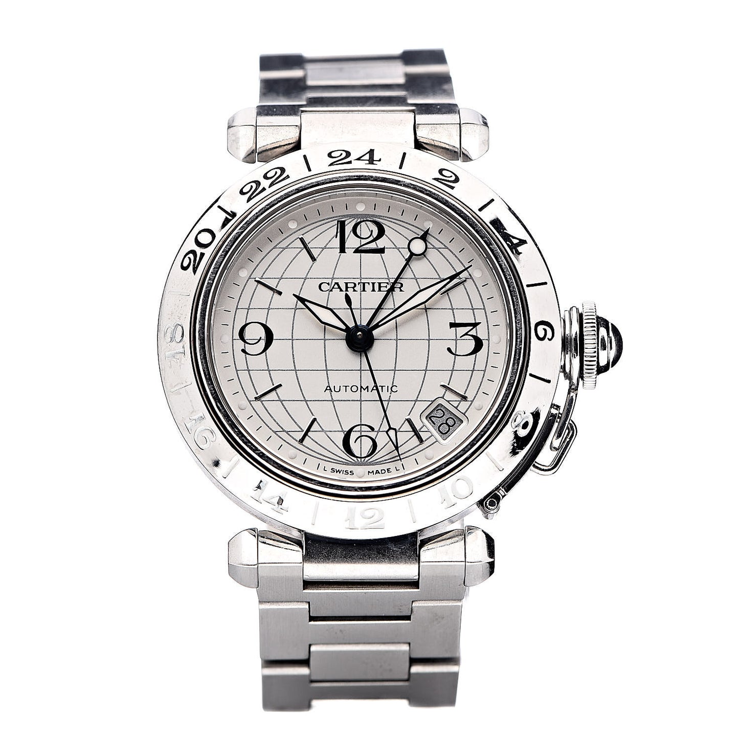 Stainless Steel 35mm Pasha GMT Automatic Watch