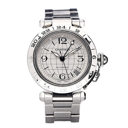 Cartier Stainless Steel 35mm Pasha GMT Automatic Watch 1 of 6