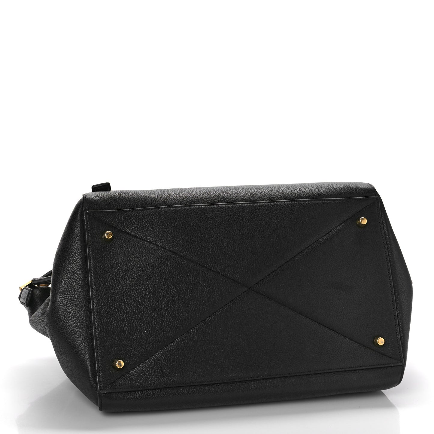 Textured Calfskin Small Incognito Satchel Black