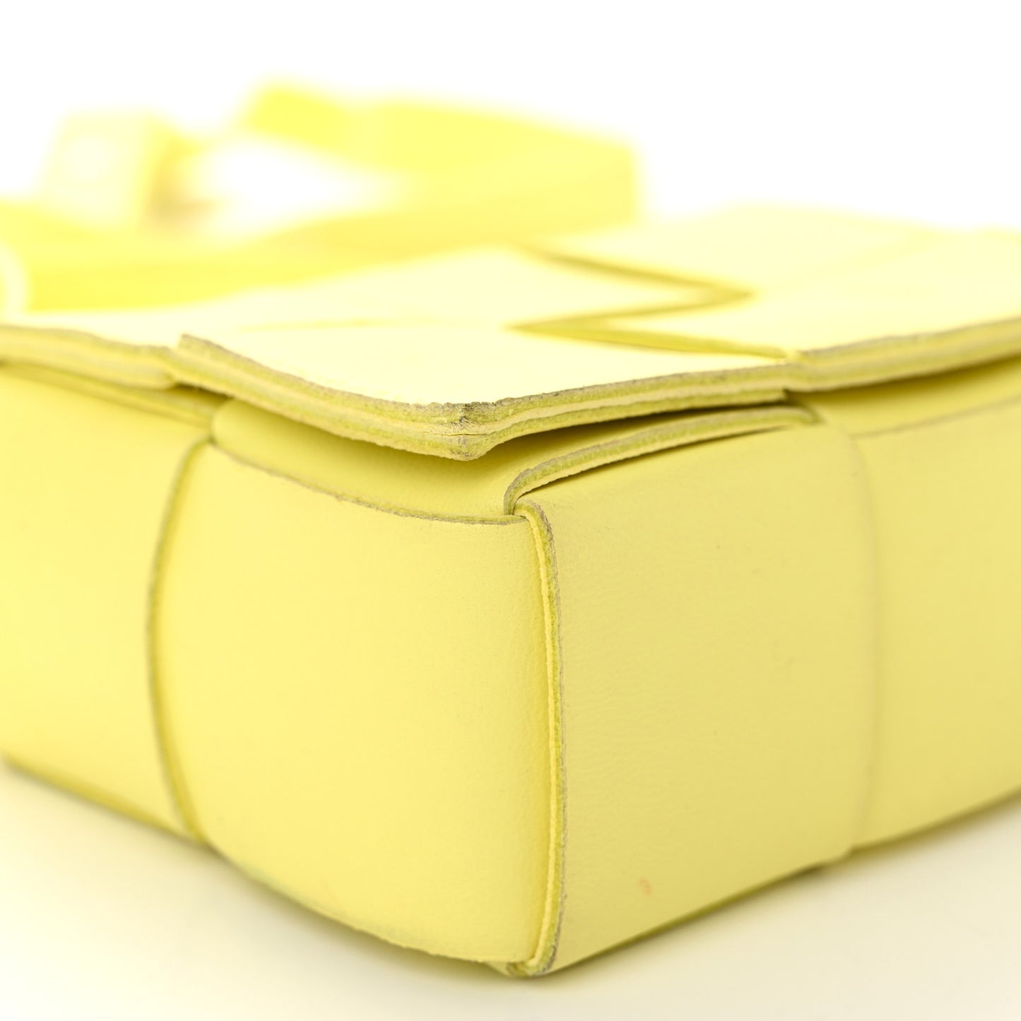 Lambskin Maxi Intrecciato Extra Mini Cassette Crossbody Bag Lantern
