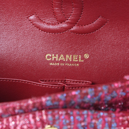 Chanel Tweed Quilted Medium Double Flap Red 7 of 12