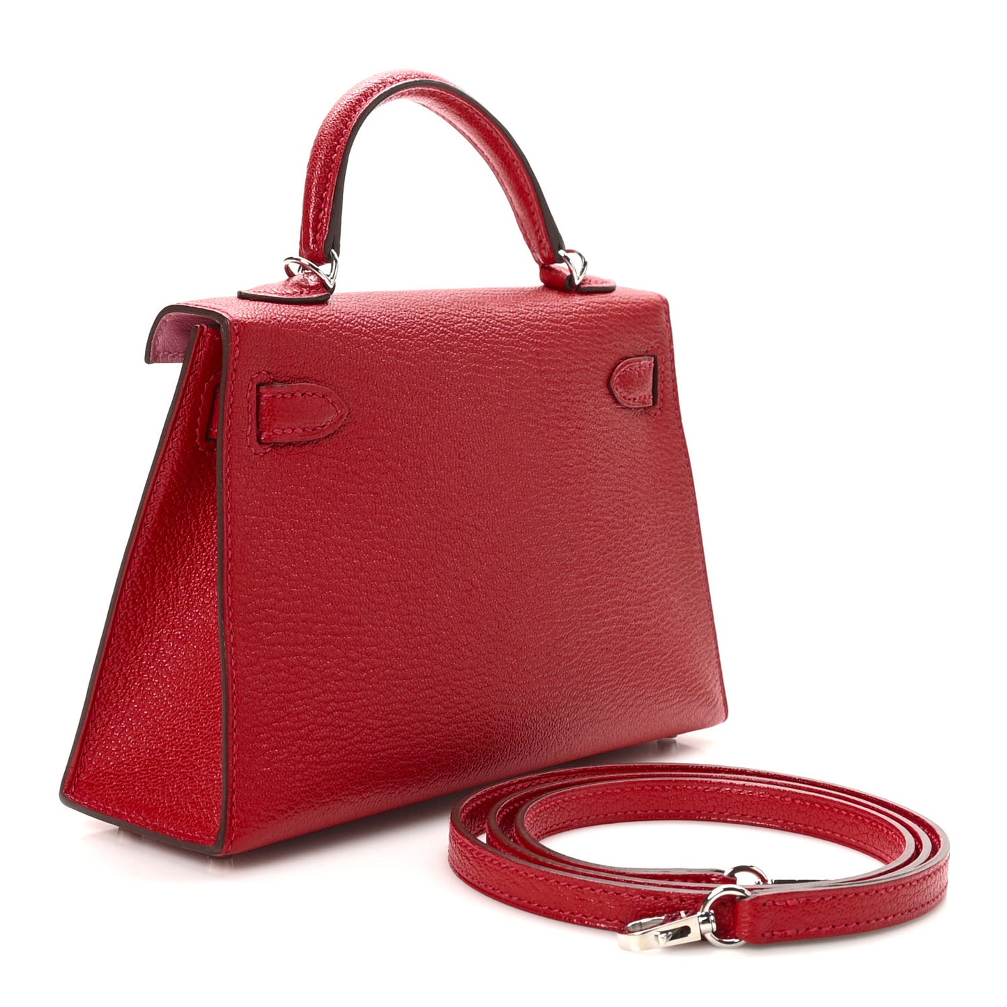 Chevre Mysore Verso Mini Kelly Sellier 20 Rouge Casaque Bubblegum