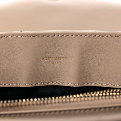 Saint Laurent Calfskin Y Quilted Monogram Medium Loulou Chain Satchel Dark Beige 6 of 15