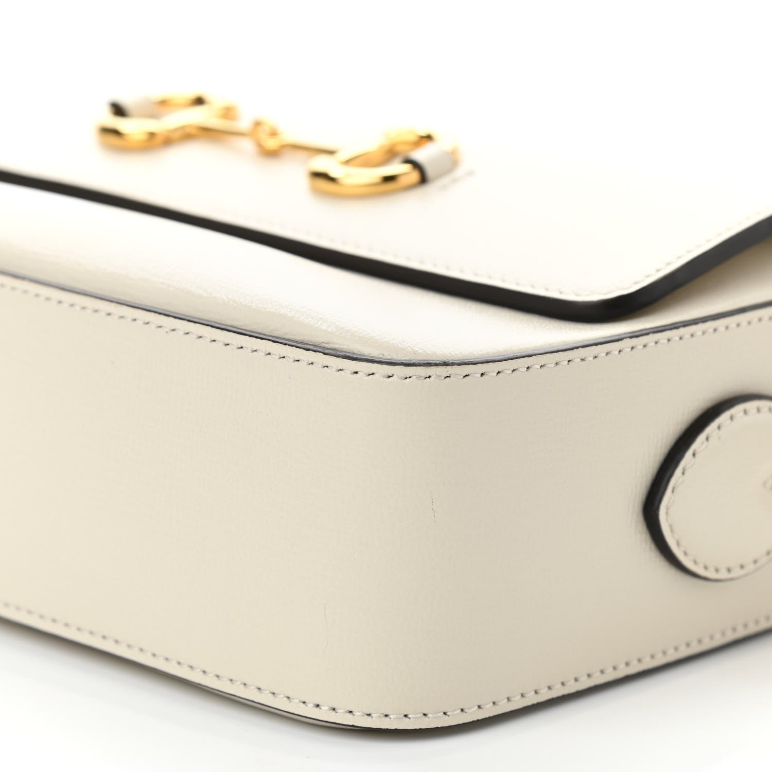 Gucci Azalea Calfskin Small Horsebit 1955 Shoulder Bag Mystic White 12 of 13